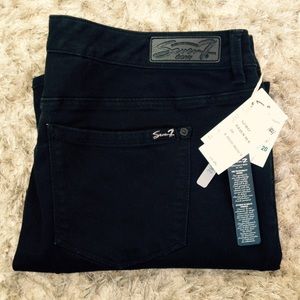 NWT 7 For All Mankind Black Skinny Jeans Plus 20